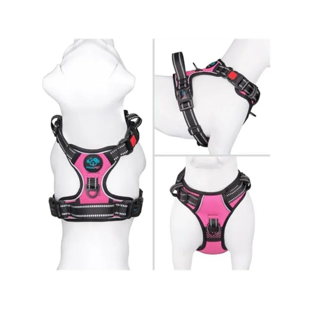 No Pull Dog Harness Medium Reflective Front Clip Vest with size M